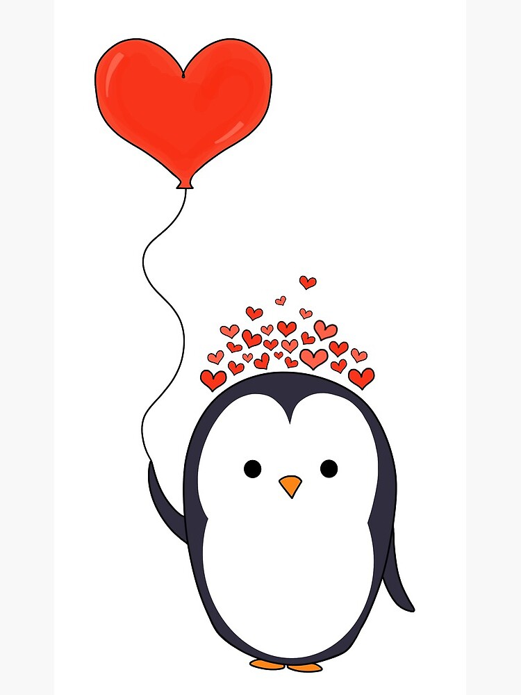 penguin valentines teddy