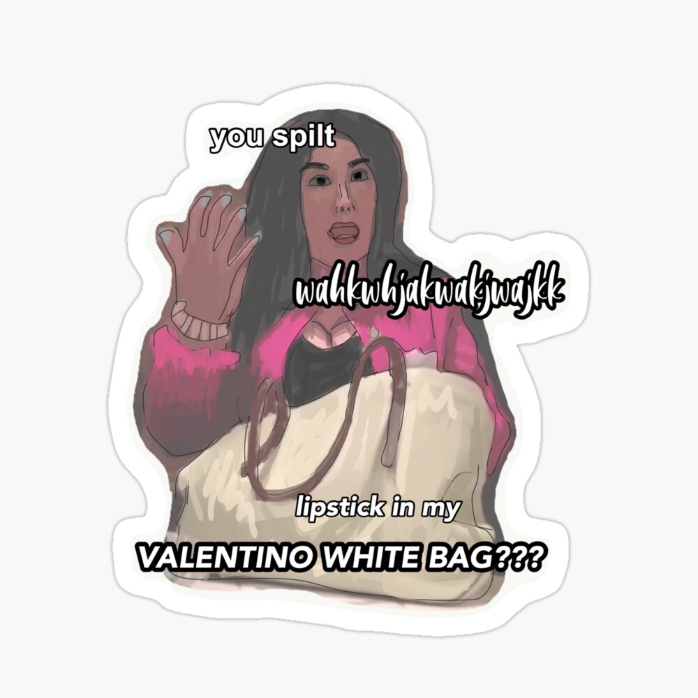 you spilt lipstick in my valentino white bag