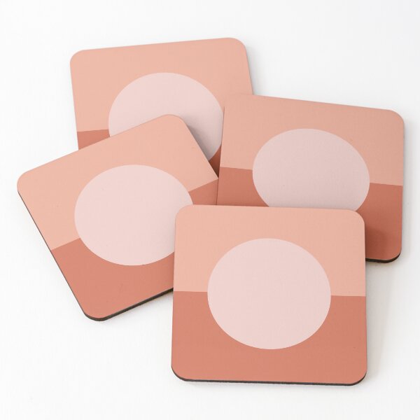 Item preview, Dotty Half Half Minimalist Geometric Pattern in Blush Pink and Clay designed and sold by kierkegaard.
