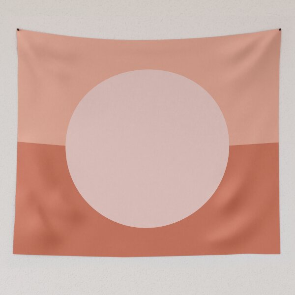 Item preview, Dotty Half Half Minimalist Geometric Pattern in Blush Pink and Clay designed and sold by kierkegaard.