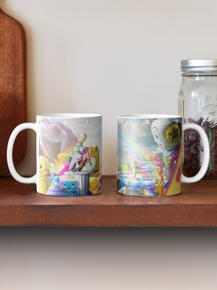 Alternate view of Clown Wasteland - trippy, surreal art Mug