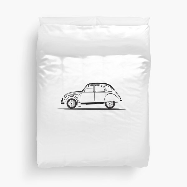 Citroën 2CV Citroen 2CV Deux Chevaux Noir Housse de couette