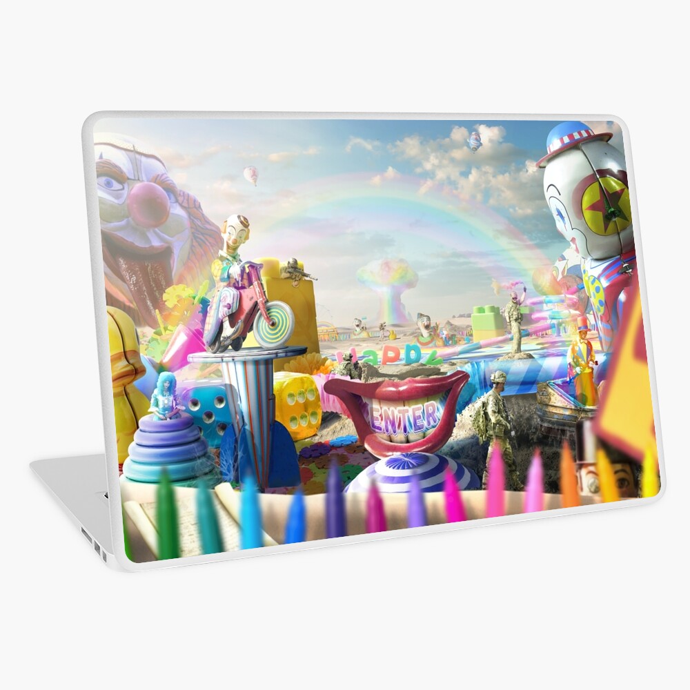 Clown Wasteland - trippy, surreal art Laptop Skin