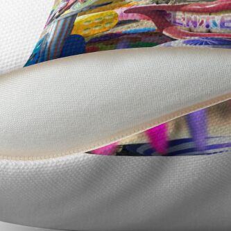 Alternate view of Clown Wasteland - trippy, surreal art Floor Pillow