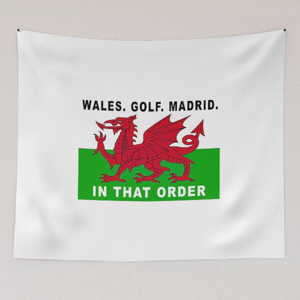 Item preview, Gareth Bale flag - Wales. Golf. Madrid. In That Order designed and sold by samer11.