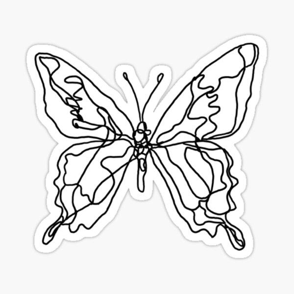 papillon abstrait Sticker