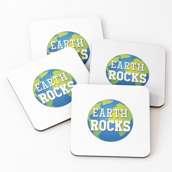 Item preview, 'Earth Rocks' (White) designed and sold by The Button Gal.