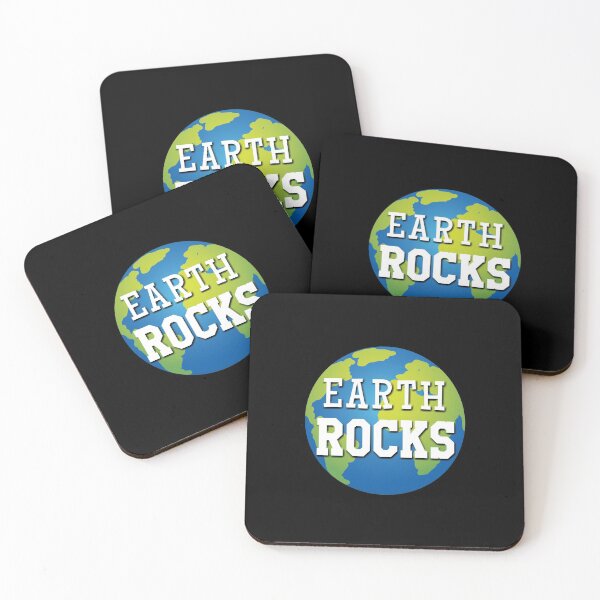 Item preview, 'Earth Rocks' (Black) designed and sold by The Button Gal.