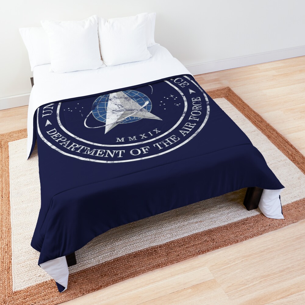 US Space Force USAF Distressed Insignia Comforter