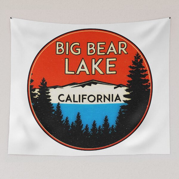 Item preview, BIG BEAR LAKE CALIFORNIA REPUBLIC SKIING SKI LAKE BOAT BOATING BEAR SNOWBOARD designed and sold by DESTINATIONS DECAL.