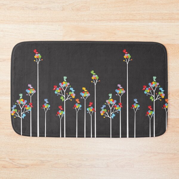 Item preview, Colorful Whimsical Tweet Birds On White Branches Of Dotted Trees © fatfatin designed and sold by fatfatin.