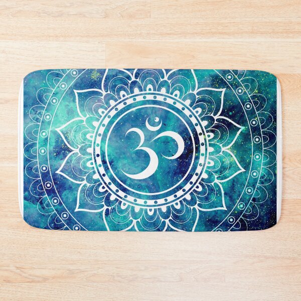 Item preview, Galaxy Om Mandala Teal & Midnight Blue designed and sold by 2sweetsDesign.