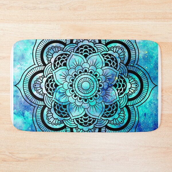 Item preview, Galaxy Mandala Teal Midnight Blue designed and sold by 2sweetsDesign.
