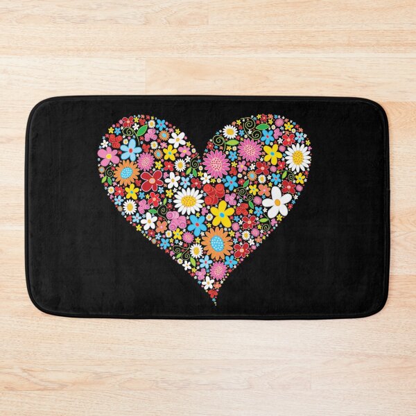 Item preview, Whimsical Spring Flowers Red Valentine Heart © fatfatin designed and sold by fatfatin.