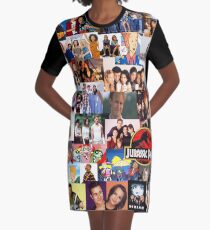 90's Nostalgia Graphic T-Shirt Dress