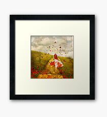 Her Yellow Brick Road Framed Print