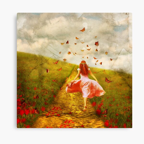 Her Yellow Brick Road Canvas Print