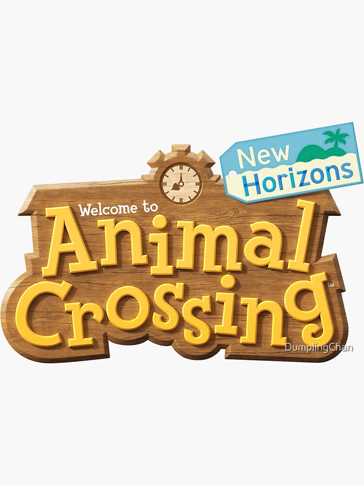 "Animal Crossing New Horizons Logo" Sticker by DumplingChan | Redbubble