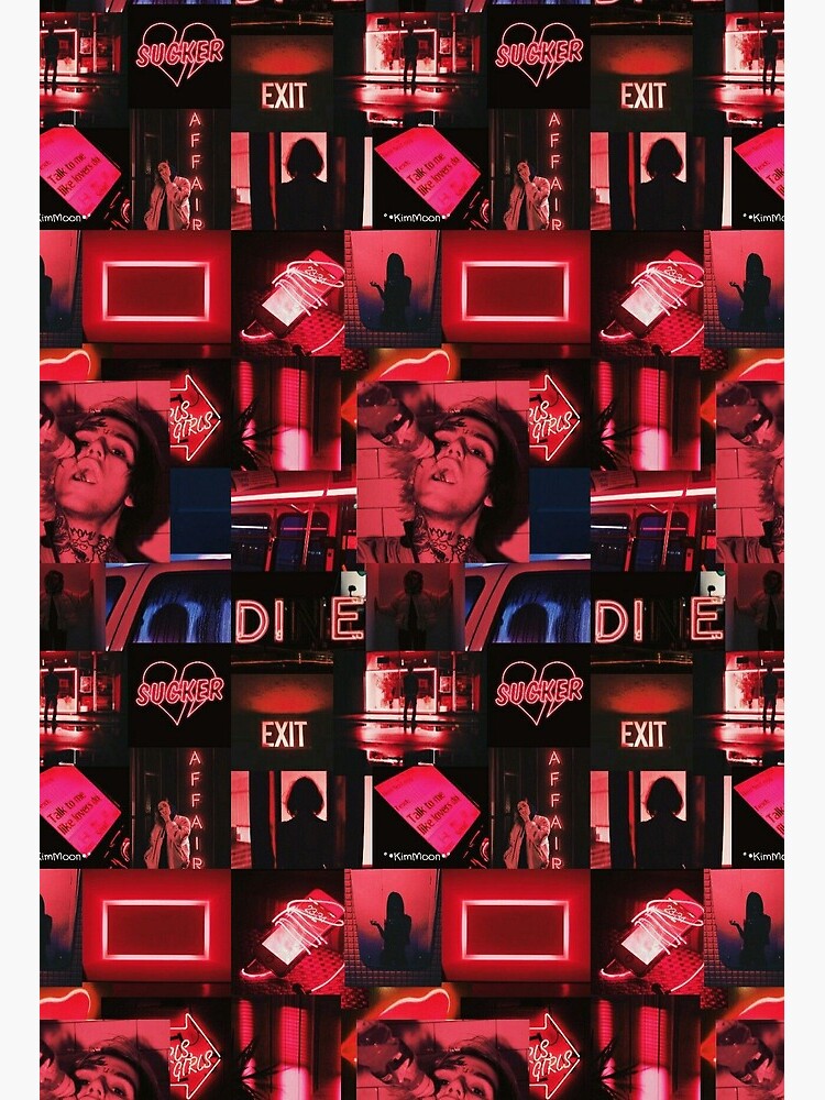 Lil Peep Aesthetic Red Flex Gbc Goth Boy Clique Art Board Print For Sale By Mahala01 Redbubble