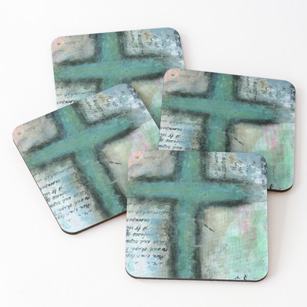 Item preview, Abstract cross mixed media art designed and sold by AnissaF.