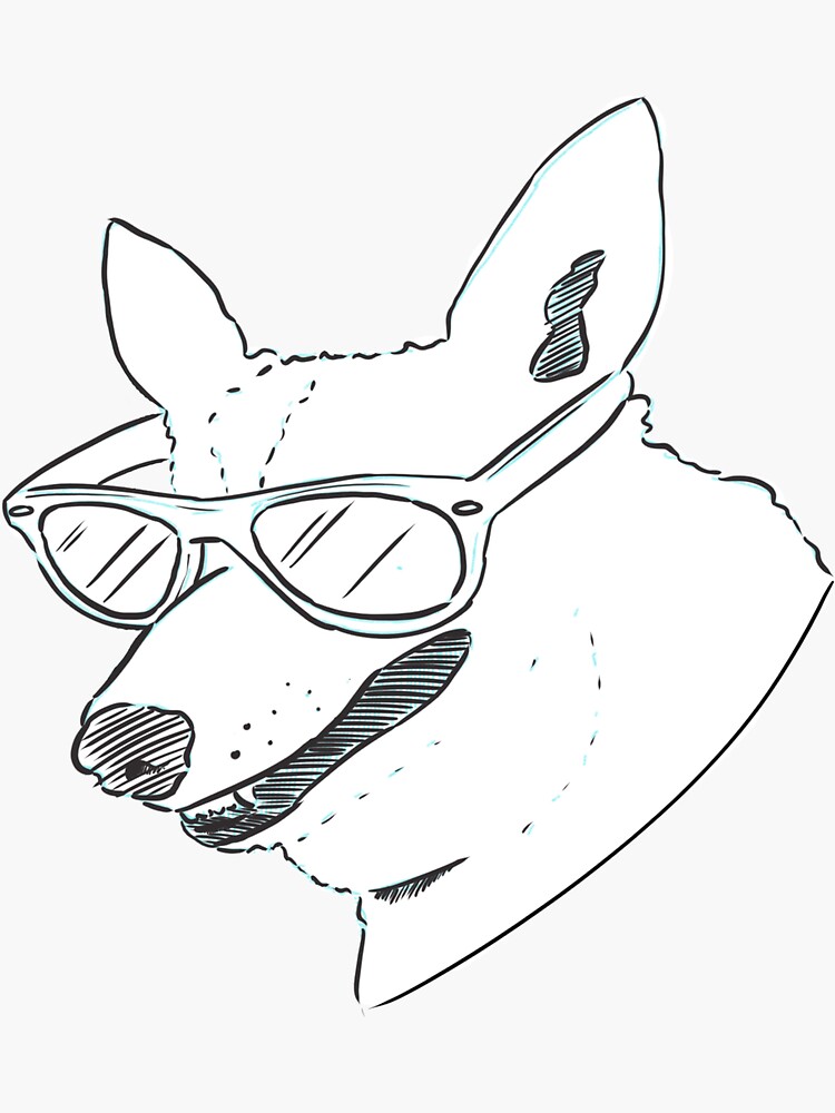 Thumbnail 3 of 3, Sticker, Sunglasses at Night designed and sold by jessemillar.