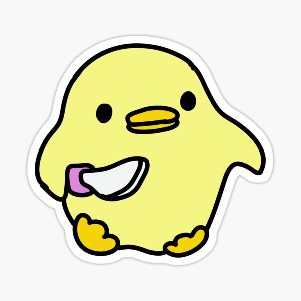 stuffed duck with knife