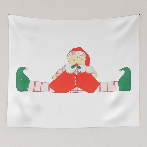 Item preview, Christmas Elf Sitting Doing The Splits designed and sold by bigberzerk.