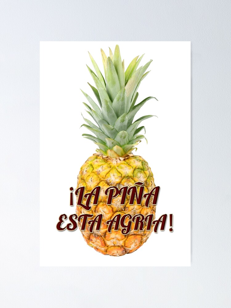 the-pineapple-is-sour-la-pi-a-esta-agria-poster-by-arelise-redbubble