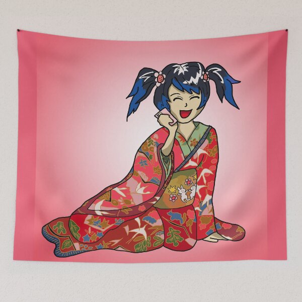 Item preview, Kawaii cute kimono girl designed and sold by CuisineCat.
