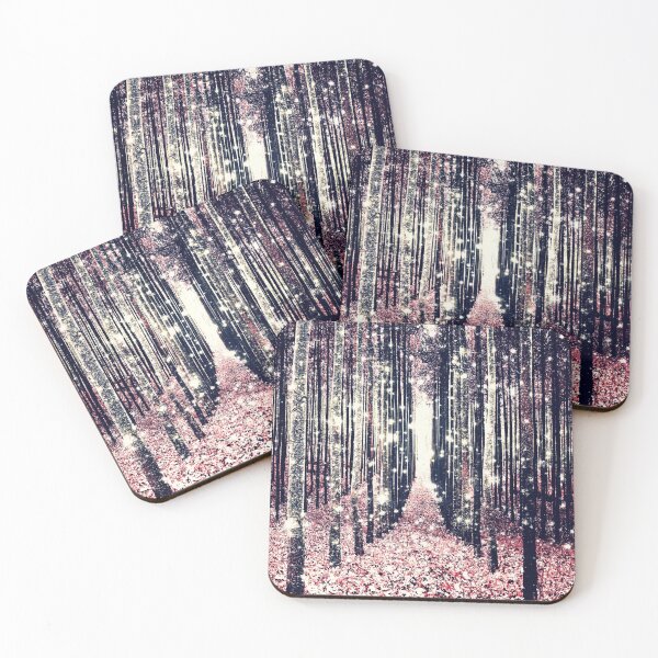 Item preview, Magical Forest Path Millennial Pink & Gray Elegance designed and sold by 2sweetsDesign.
