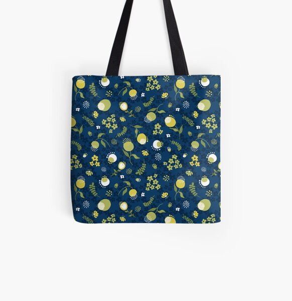 Zesty Floral All Over Print Tote Bag