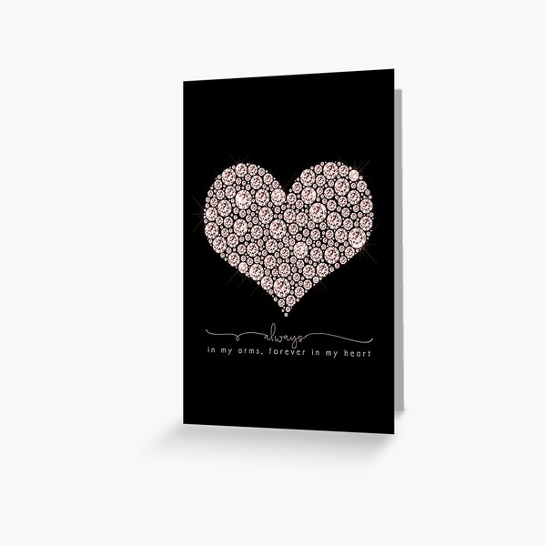Rose Gold Valentine Heart Greeting Card