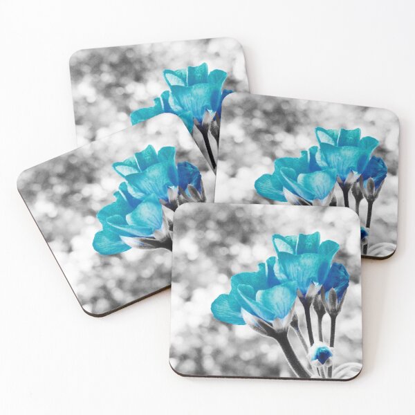Item preview, Near Bloom Flowers Turquoise Blue designed and sold by 2sweetsDesign.