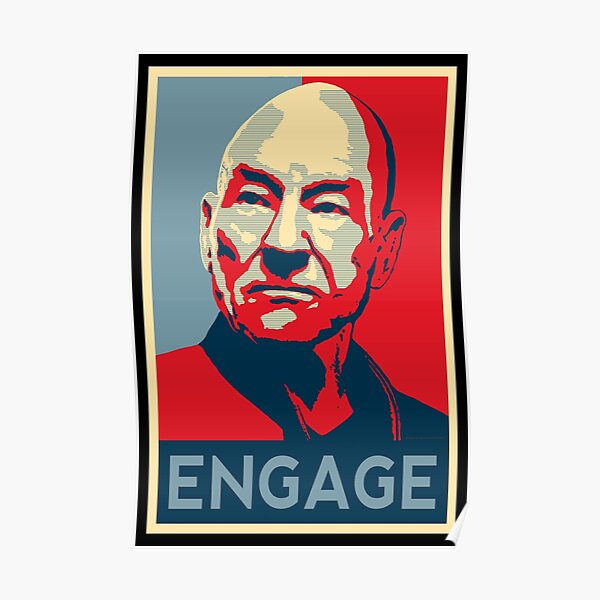 Sir Patrick Stewart Poster Vintage Retro Poster