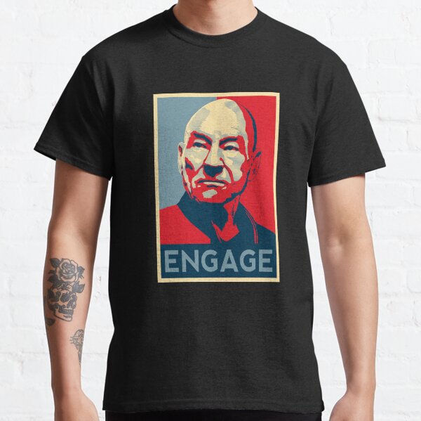 Sir Patrick Stewart Poster Vintage Retro Classic T-Shirt