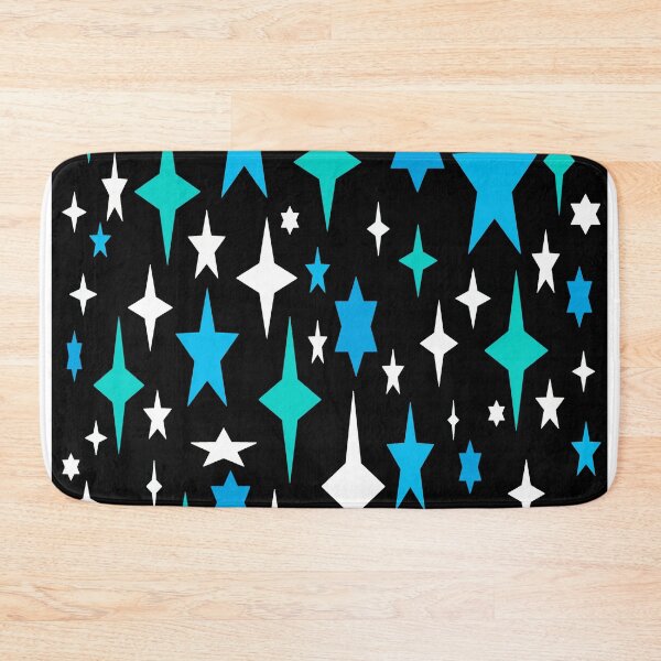 Item preview, Mid-century Atomic Stars Turquoise Blue Retro  designed and sold by 2sweetsDesign.