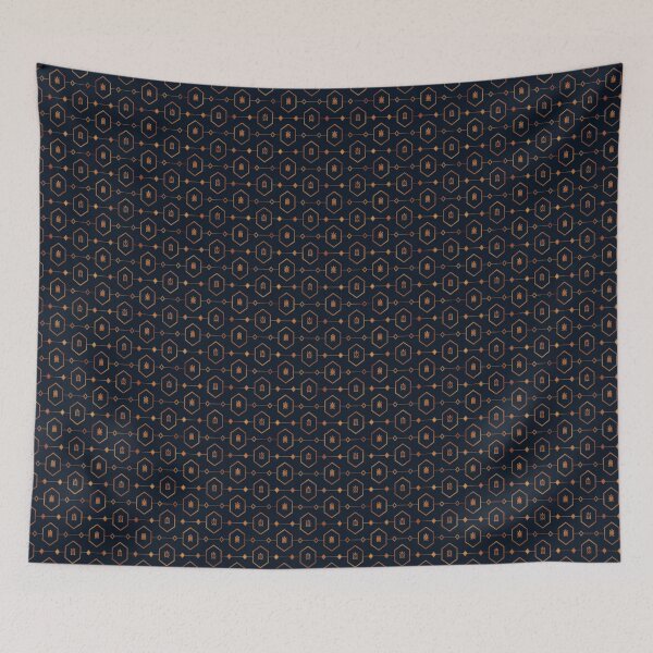 Item preview, Bronze Turtle Pattern on Navy designed and sold by knitetgantt.
