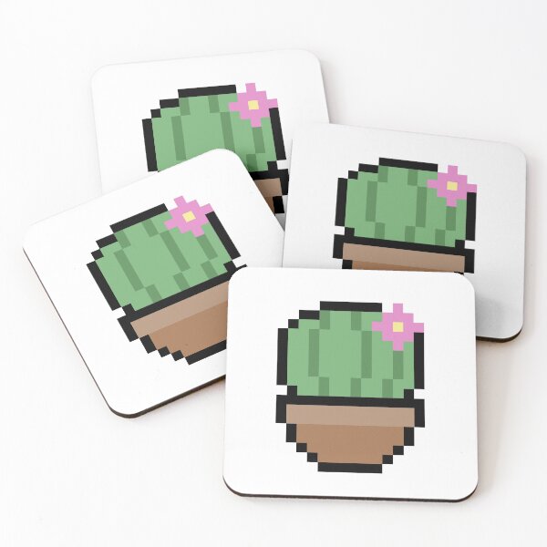Item preview, Mini cactus pixel (white ver.) designed and sold by starmarkets.