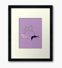 Spike Moustache Outline Framed Print