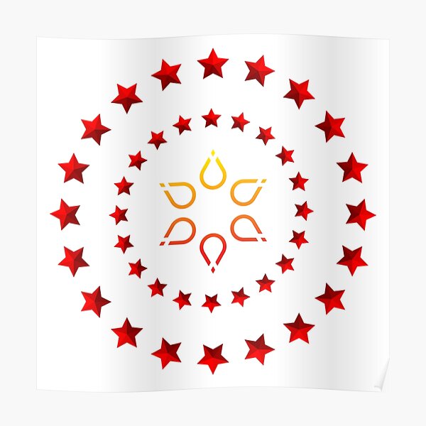 Circle design of star's Poster