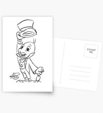 Jiminy Cricket Sketch Postcards
