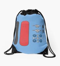 skateboarding kit Drawstring Bag