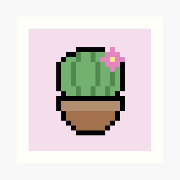 Mini cactus pixel (pink ver.)\
