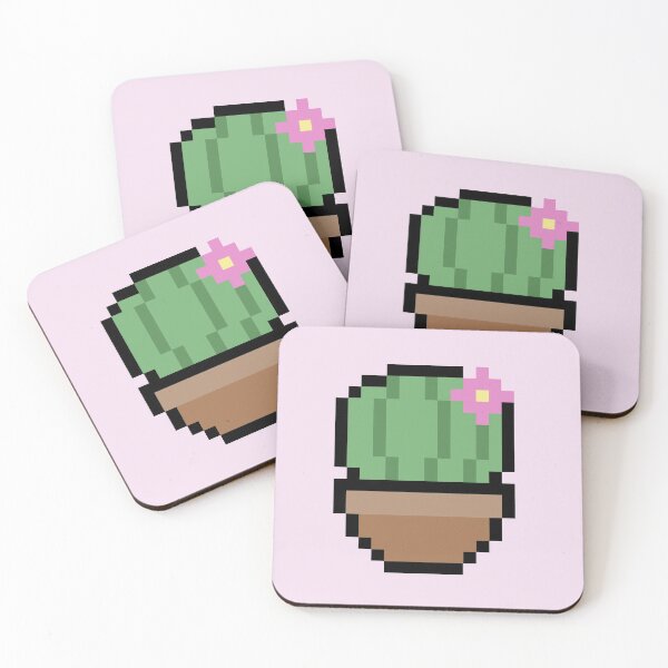 Item preview, Mini cactus pixel (pink ver.) designed and sold by starmarkets.