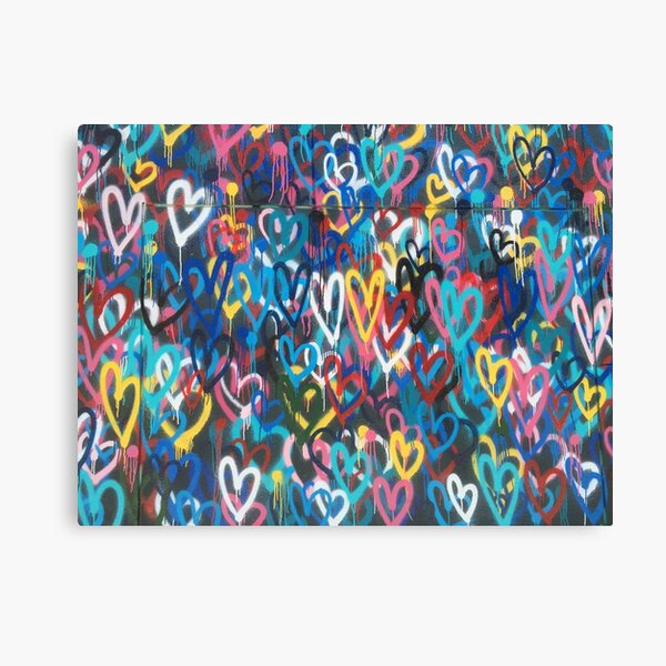 Spray Painted Hearts Canvas Prints Redbubble