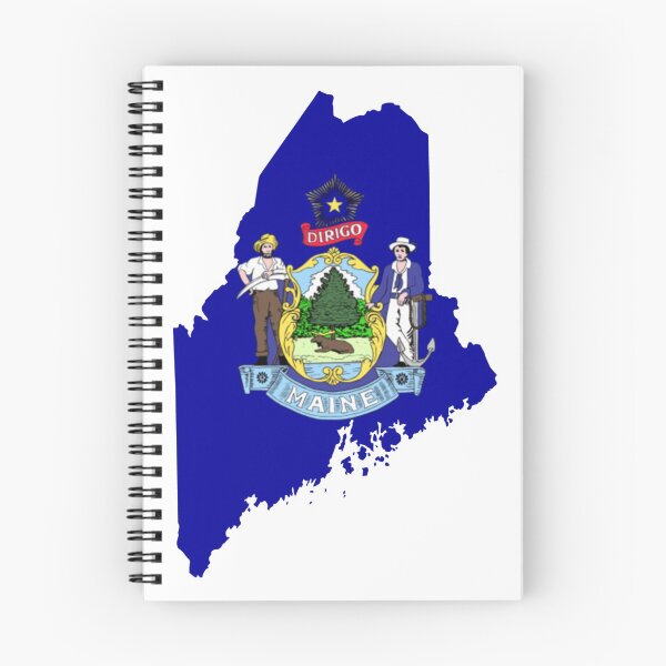 Item preview, Maine Flag Map designed and sold by marosharaf.