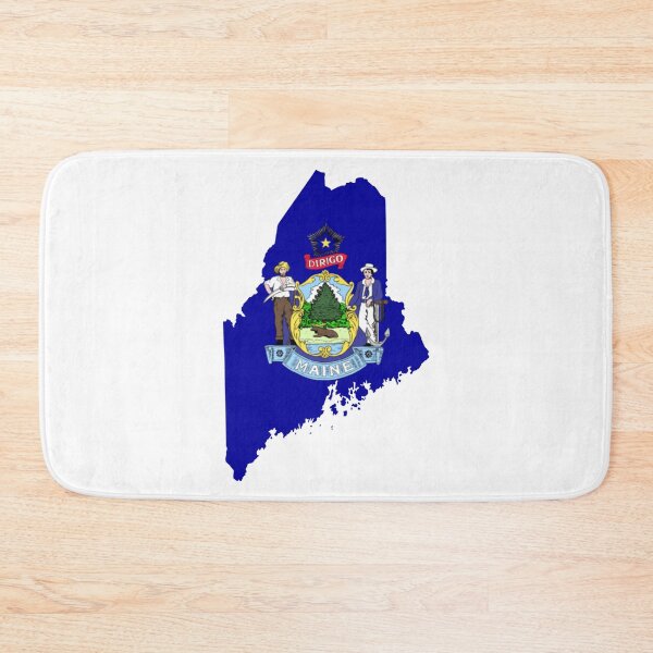 Item preview, Maine Flag Map designed and sold by marosharaf.