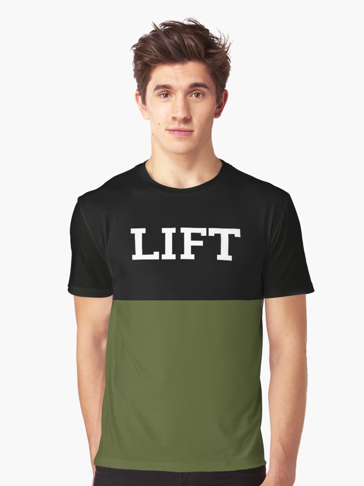 LIFT 2 Tone Black/Green | Graphic T-Shirt