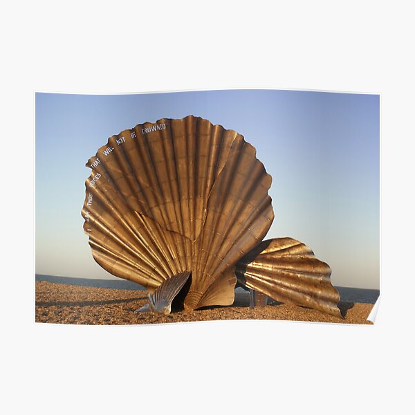 scallop in Aldeburgh Suffolk Poster