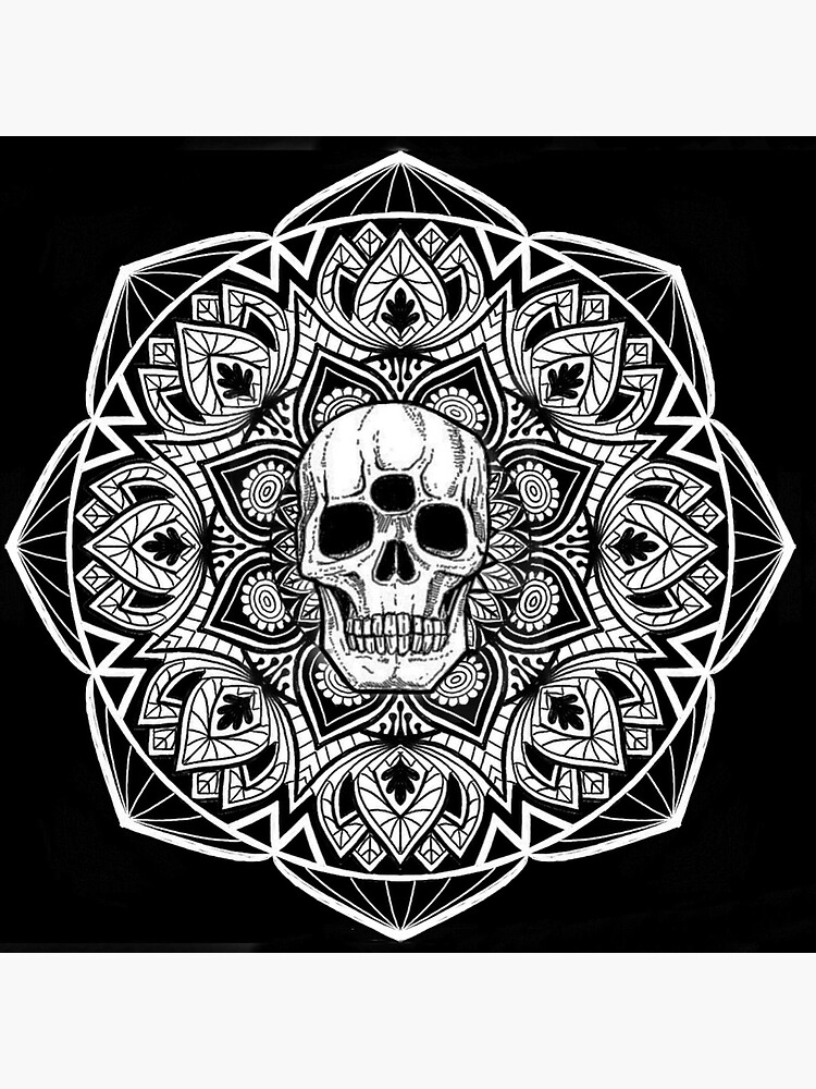 Skull Mandala Art Board Print By Meganbering Redbubble